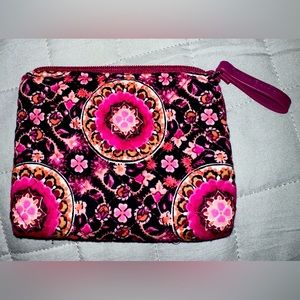 Vera Bradley Zip ID Case in Raspberry Medallion